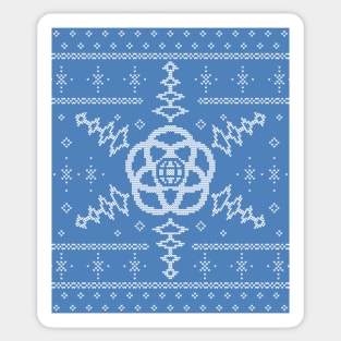 Experimental Snowflake of Tomorrow Holiday Sweater Sticker